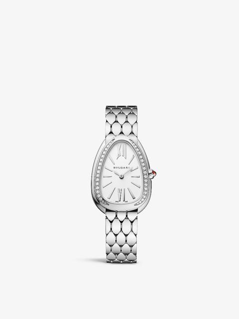 103361 Serpenti Seduttori stainless steel and diamond quartz watch