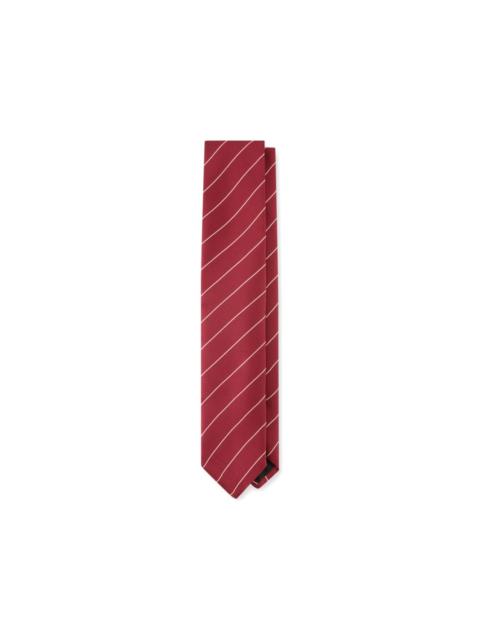 LARDINI regimental-jacquard silk tie