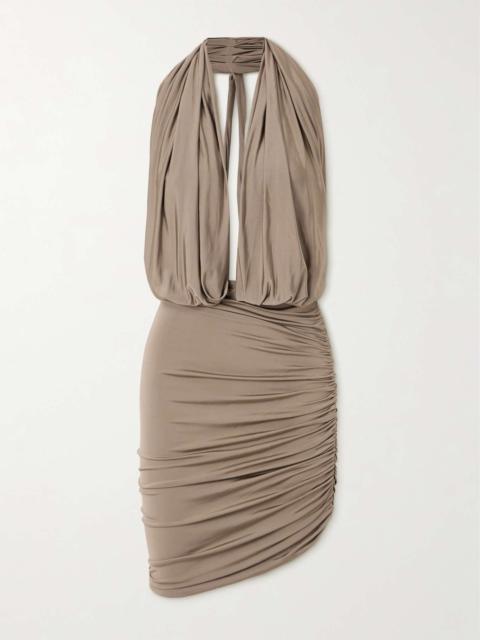 MAGDA BUTRYM Ruffled satin-jersey midi dress