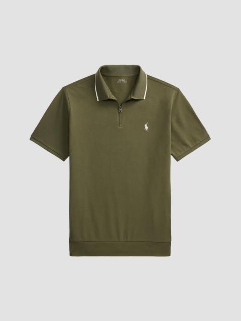 Polo Ralph Lauren Men's Classic-Fit Stretch Mesh Zip Polo Shirt - Cruise Olive