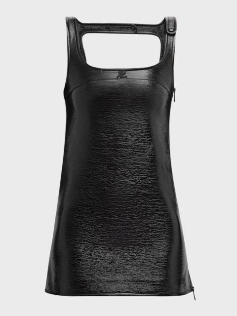 courrèges Re-Edition A-Line Vinyl Mini Dress