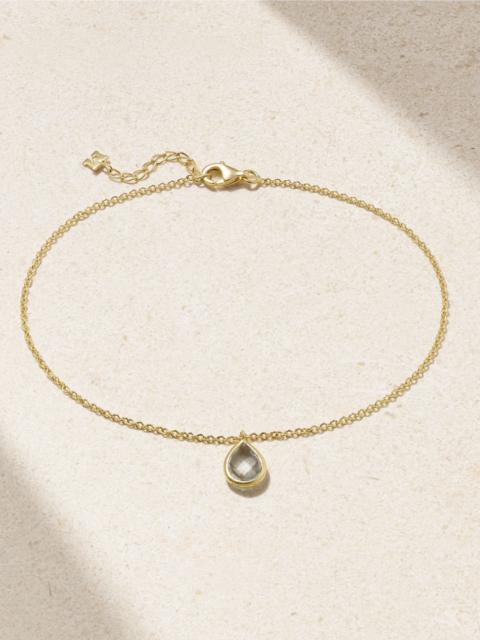 MATEO 14-karat gold amethyst anklet Gold