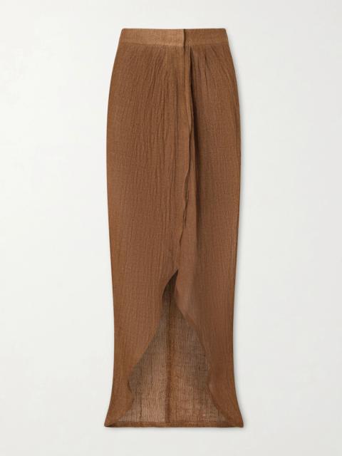 LE KASHA Kamat Organic Linen Maxi Skirt