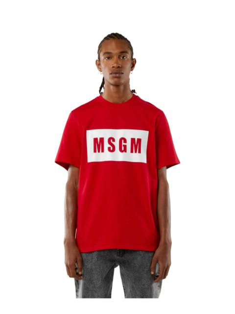 Cotton T-shirt with box logo