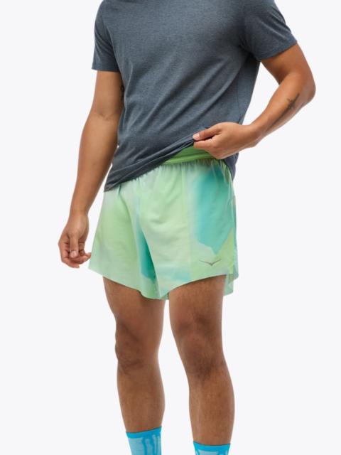 HOKA Men's Glide 5" Short w/Brief in Tart Apple Mist