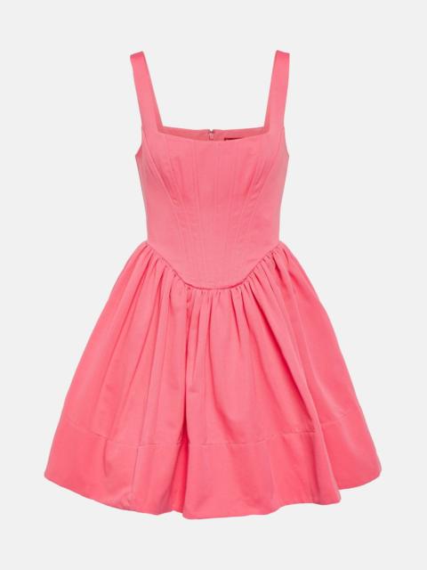 STAUD Landscape bustier cotton-blend minidress