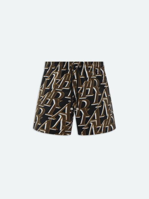 AMIRI AMIRI STACKED PRINT SWIM TRUNKS