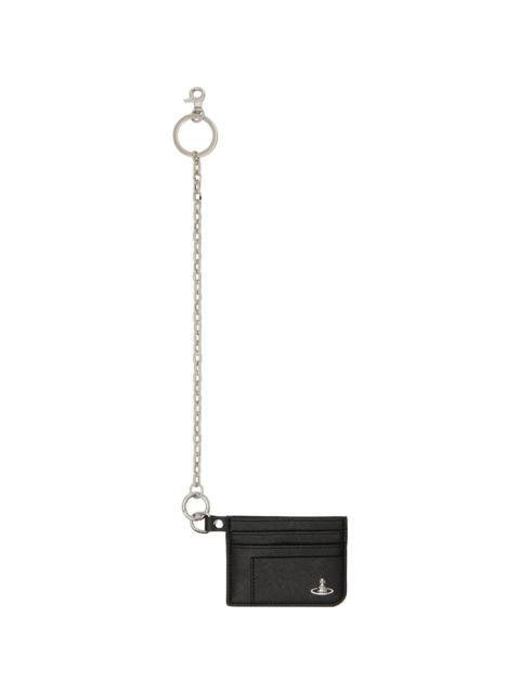 Vivienne Westwood Black Flat Chain Card Holder