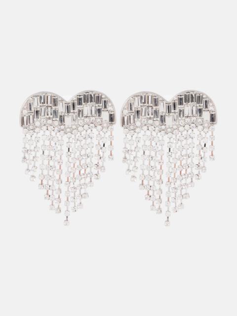 self-portrait Crystal Heart earrings