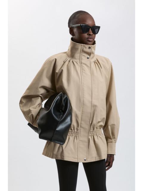 KAREN MILLEN Trench Check Mix Funnel Neck Bomber Jacket