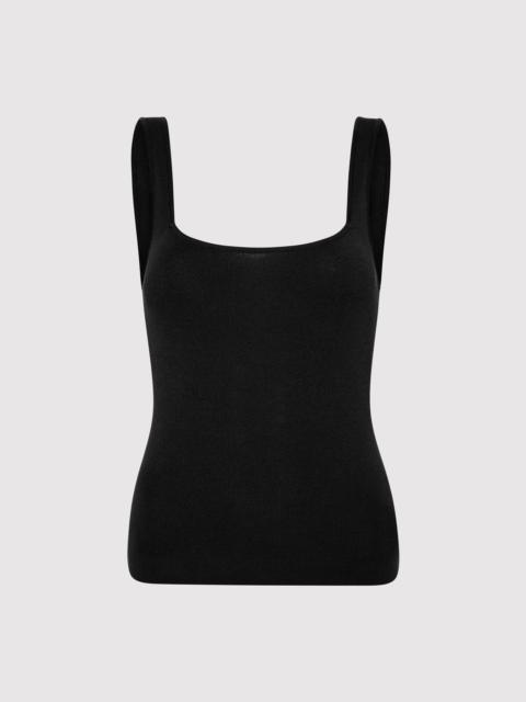ST. AGNI Square Neck Knit Singlet - Black