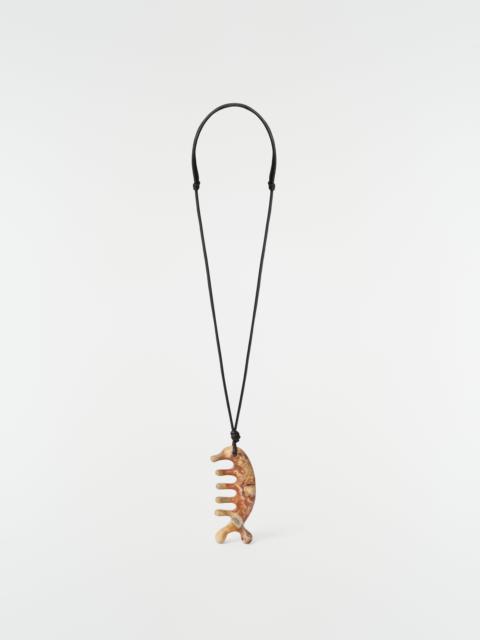 Lemaire BELUGA GUA SHA NECKLACE IN YELLOW JASPER