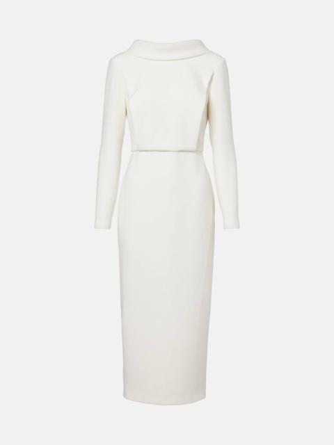 ROLAND MOURET Crêpe midi dress
