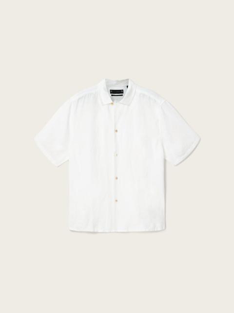 ALLSAINTS SEPAL SHORT SLEEVE BOXY LINEN SHIRT