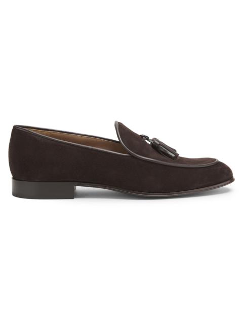 Gianvito Rossi Men's Julio Suede Loafers - Moka