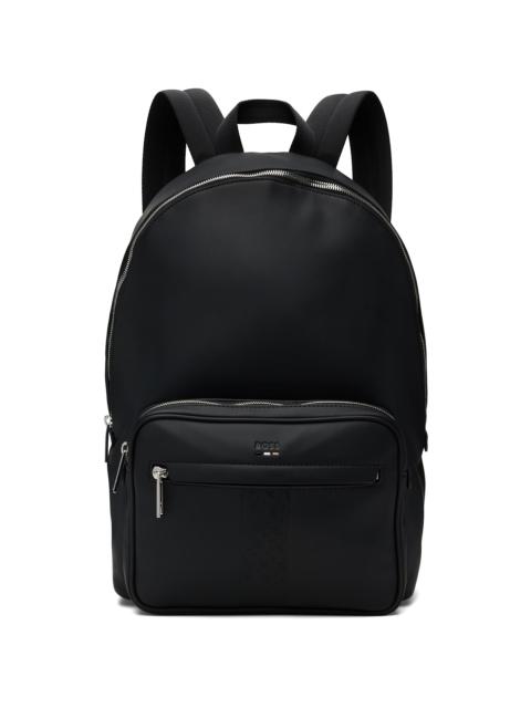 BOSS Black Structured Signature Trims Backpack