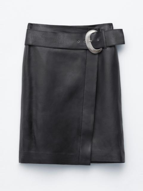 & Other Stories Belted Leather Skirt