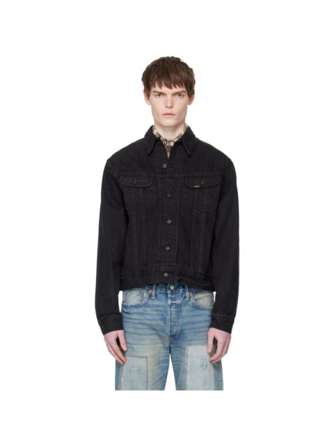 RRL by Ralph Lauren Black Worn-In Denim Trucker Jacket