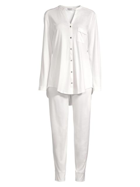 HANRO Women's Pure Essence Cotton Pajamas - Off White