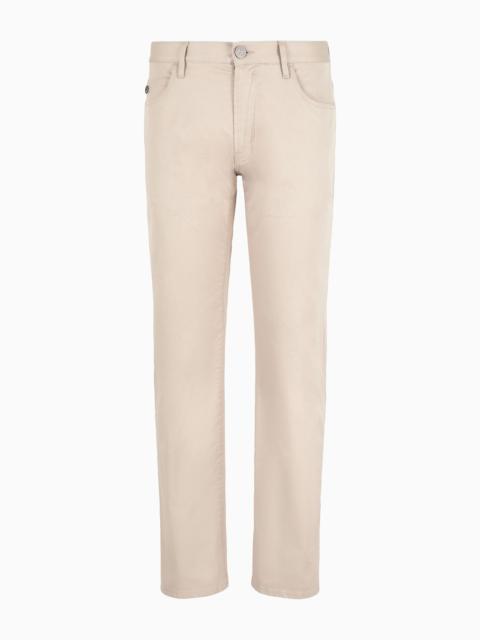 GIORGIO ARMANI Regular-fit, five-pocket trousers in stretch cotton
