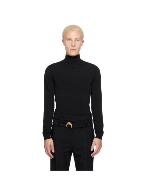 Marine Serre Black Moon Logo Knit Turtleneck