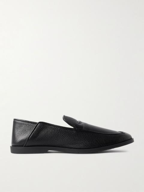 GEORGE CLEVERLEY Mayfair II Collapsible-Heel Deerkskin Loafers Black
