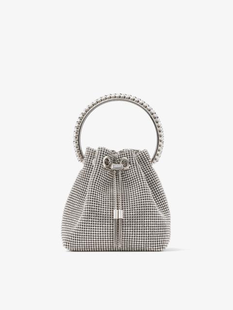 Bon Bon
Silver Satin Crystal Mesh Bag with Crystal Handle