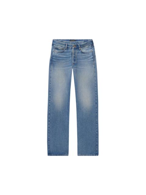 BALENCIAGA Men's Flatground Slim Pants in Indigo