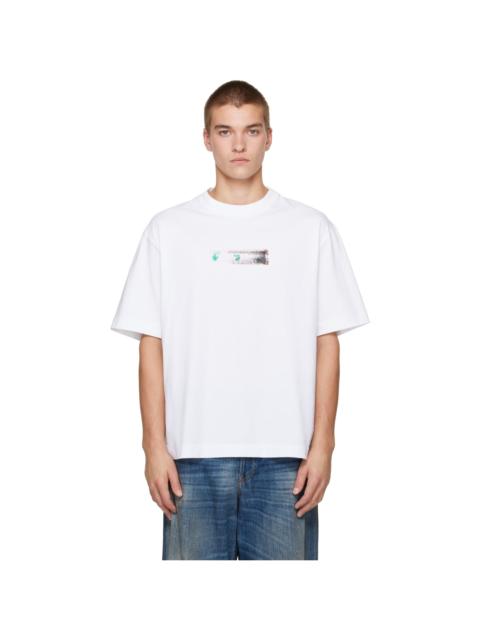 Off-White White Inked Narciso Skate S/S T-shirt