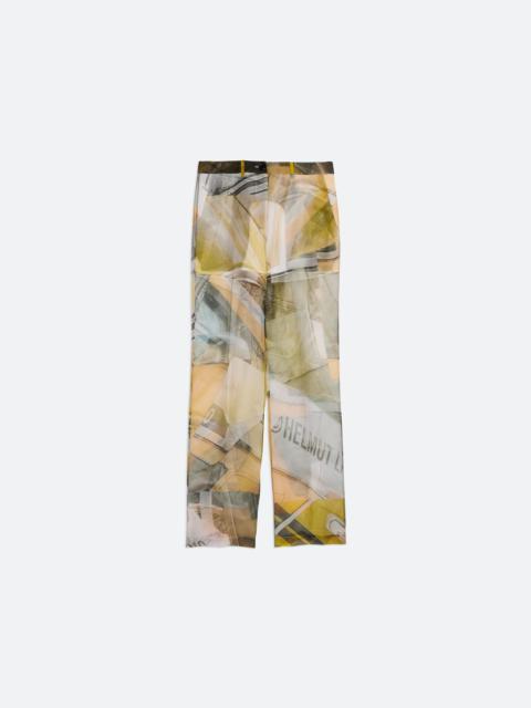 Helmut Lang PRINTED SILK CAR TROUSER