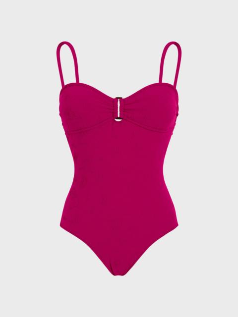 Vilebrequin WOMEN JACQUARD ONE-PIECE SWIMSUIT ROSES