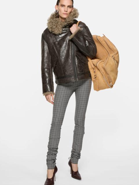 Acne Studios Leather shearling jacket - Dark grey