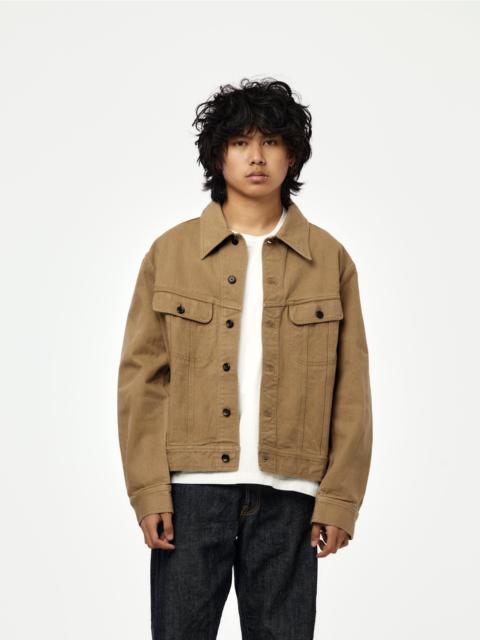 aaron levine SULPHUR DYED TRUCKER JACKET (WASHED BROWN)