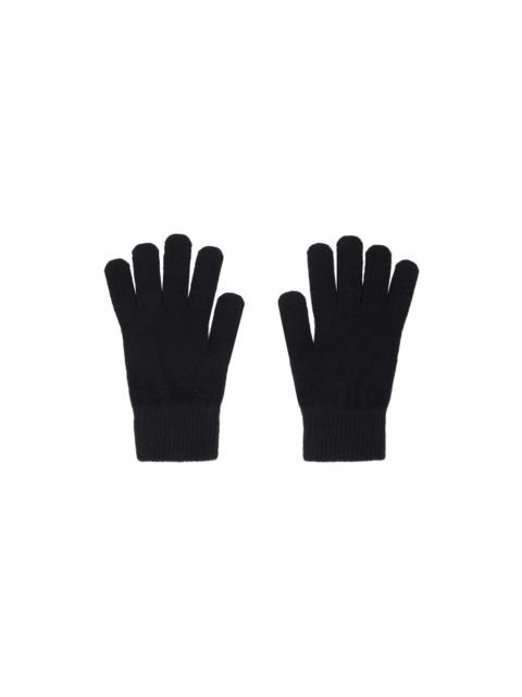 Yves Salomon Black Wool & Cashmere Gloves