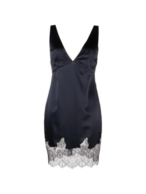 SAINT LAURENT Saint Laurent Women Midnight Blue Satin Mini
