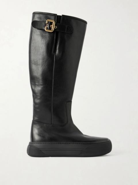 Chloé Delia leather knee boots Black