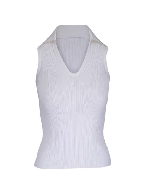 AGNONA collar sleeveless top
