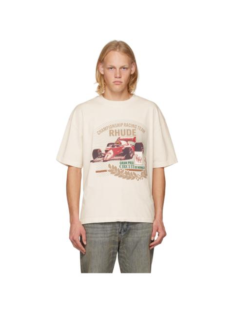 Rhude Off-White Printed T-Shirt