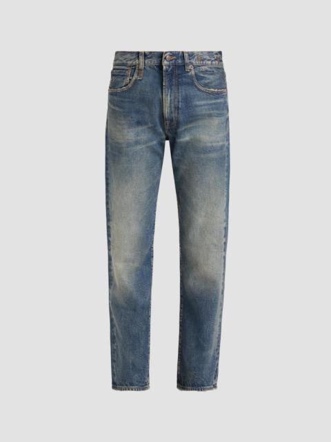 R13 Women's BF Cotton High-Rise Straight-Leg Crop Jeans - Bowery Indigo