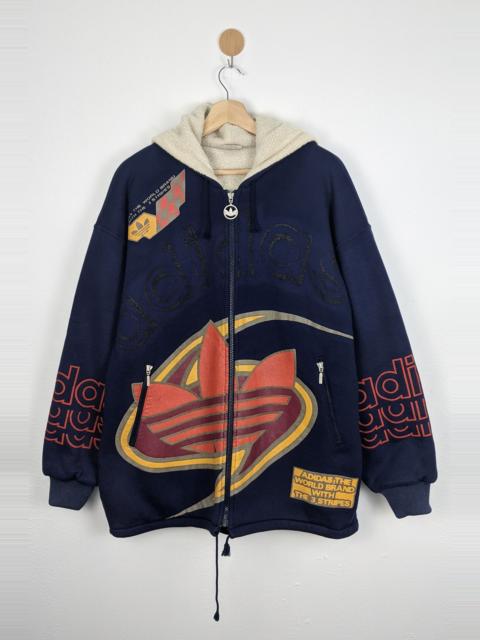 adidas Vintage Adidas Big Logo Trefoil Ski 90s Hiphop Hoodie