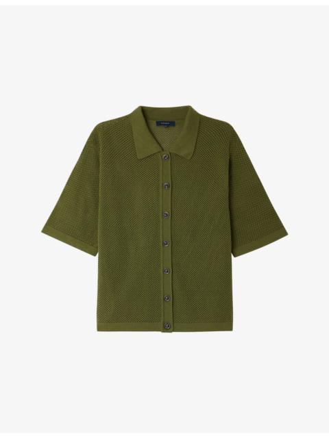 soeur Davon Knitted Merino-Wool Top
