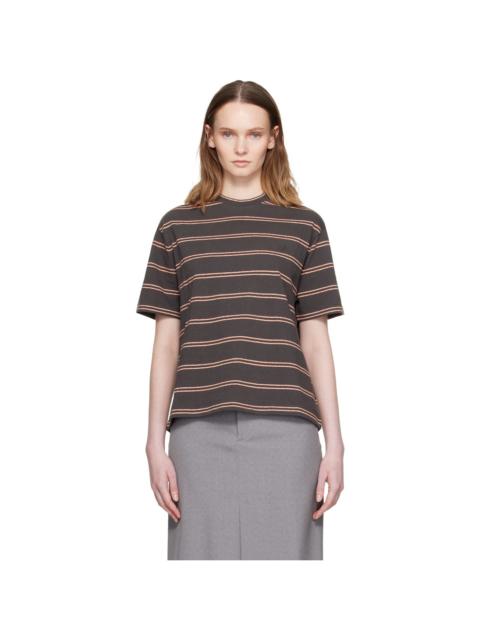 Jil Sander Brown Cotton Crew-Neck T-shirt