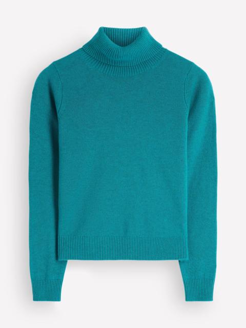 BODEN Elsie Cashmere Roll Neck-Azure Blue