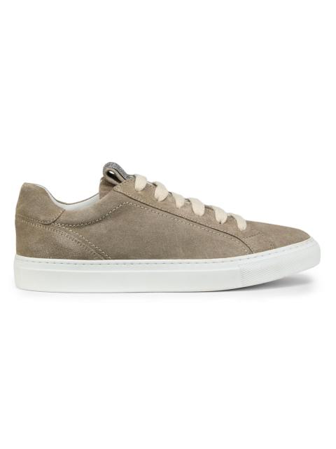 Brunello Cucinelli Women's Suede Low-Top Sneakers - Safari