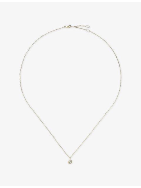MISSOMA Fine March Birthstone 18ct Yellow Gold And Aquamarine Pendant Necklace