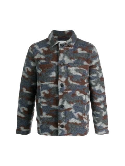 camouflage-print button-up shirt jacket