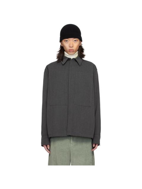 Jil Sander Gray Virgin Wool Shirt