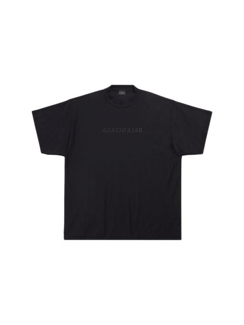 Mirror logo-embroidered oversize T-shirt