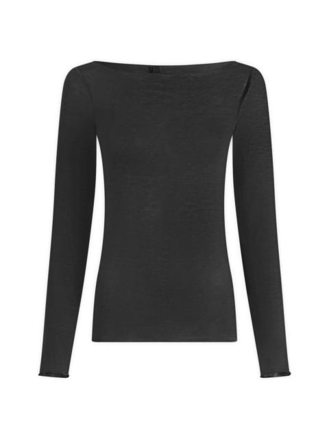 SKIMS SKIMS Sheer Modal Long Sleeve Wide Neck Top