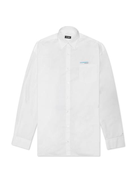Raf Simons logo-embroidered long-sleeve shirt | REVERSIBLE